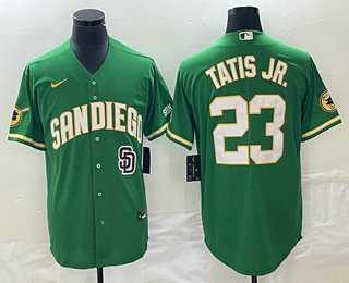 Men's San Diego Padres #23 Fernando Tatis Jr Green Cool Base Stitched Baseball Jersey,We sell and wholesale Men's San Diego Padres #23 Fernando Tatis Jr Green Cool Base Stitched Baseball Jersey on line form chian!